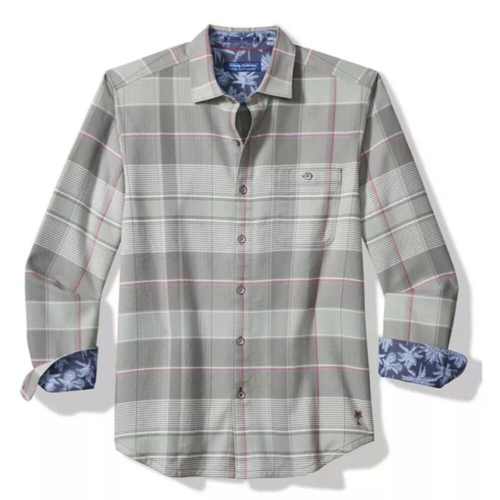 Tommy Bahama Big & Tal Canyon Beach Sylvania Plaid Shirt. Size 3XLB